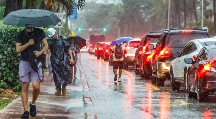 Inundaciones y cancelación de vuelos por fuertes precipitaciones en el sur de la Florida
