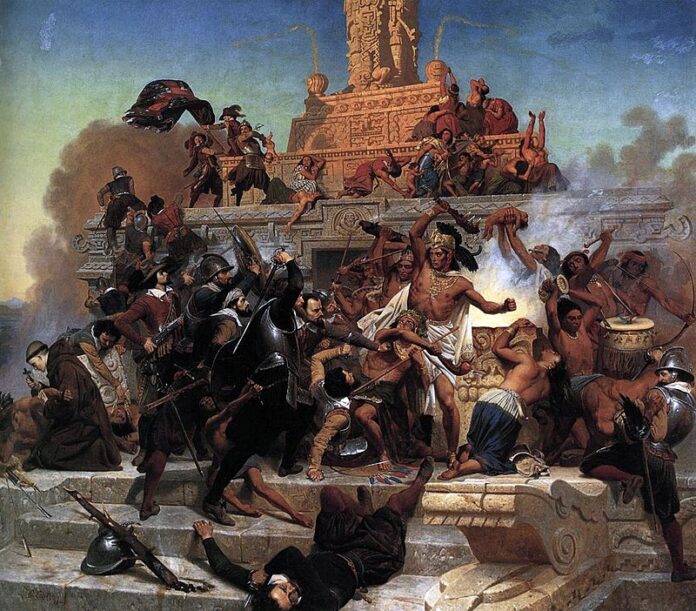 800px-Leutze,_Emanuel_—_Storming_of_the_Teocalli_by_Cortez_and_His_Troops_—_1848
