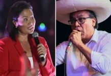 Keiko Fujimori aventaja levemente a Roberto Sánchez en Perú