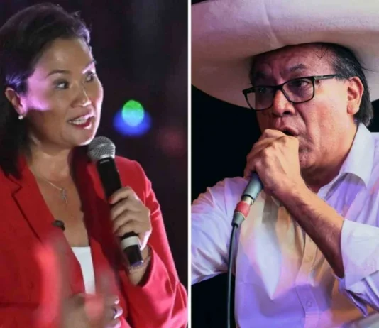 Keiko Fujimori aventaja levemente a Roberto Sánchez en Perú