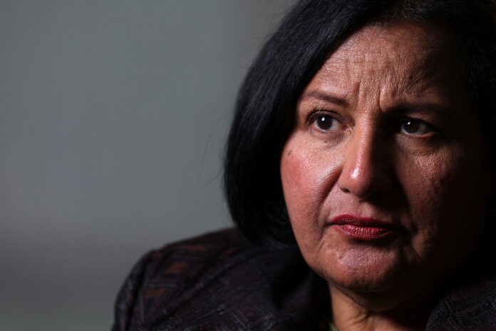 Exiled Venezuelan opposition lawmaker Dinorah Figuera attends an interview with Reuters, in Madrid