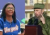 Mientras EEUU eleva la presión sobre el régimen cubano, Delcy Rodríguez elogia al dictador Fidel Castro