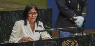 Delcy Rodríguez dice en la ONU que en Venezuela habrá elecciones