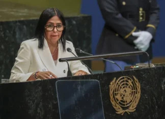 Delcy Rodríguez dice en la ONU que en Venezuela habrá elecciones