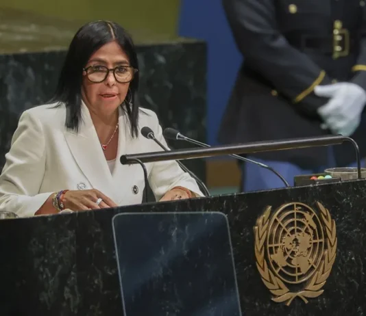 Delcy Rodríguez dice en la ONU que en Venezuela habrá elecciones